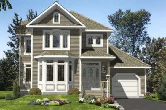 Exterior - Front Elevation for Cottage House Plan #138-129 - 3 bed, 1.5 bath