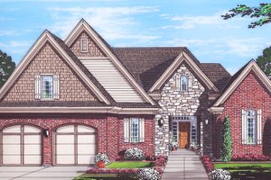 Exterior - Front Elevation 3 for Cottage House Plan #46-865 - 4 bed, 2.5 bath