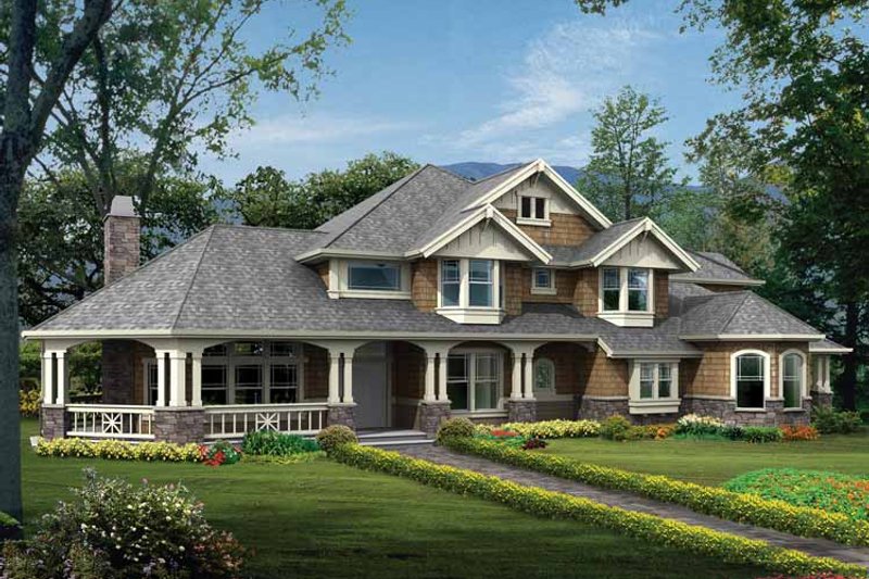 Architectural House Design - Craftsman Exterior - Front Elevation Plan #132-333