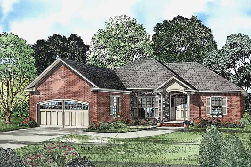 Dream House Plan - Ranch Exterior - Front Elevation Plan #17-3225