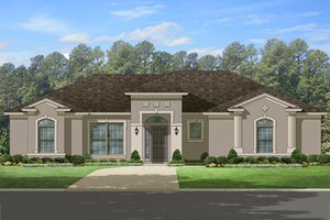 Mediterranean Exterior - Front Elevation Plan #1058-113