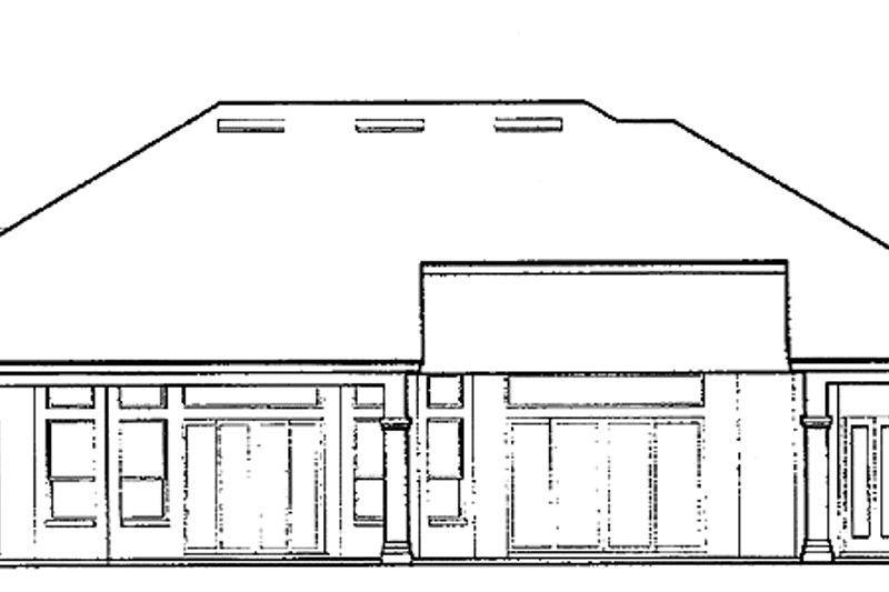 House Blueprint - Exterior - Rear Elevation for Mediterranean House Plan #417-756 - 4 bed, 4 bath