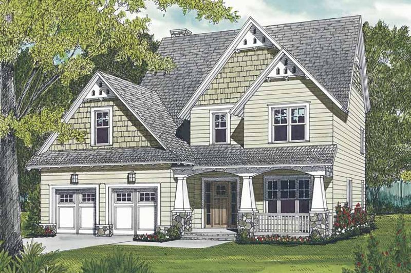 Dream House Plan - Exterior - Front Elevation 3 for Craftsman House Plan #453-498 - 3 bed, 2.5 bath
