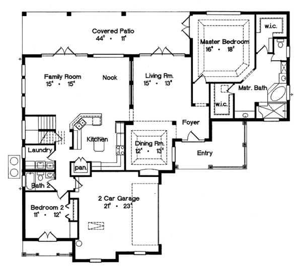Dream House Plan - Country Floor Plan - Main Floor Plan #417-741