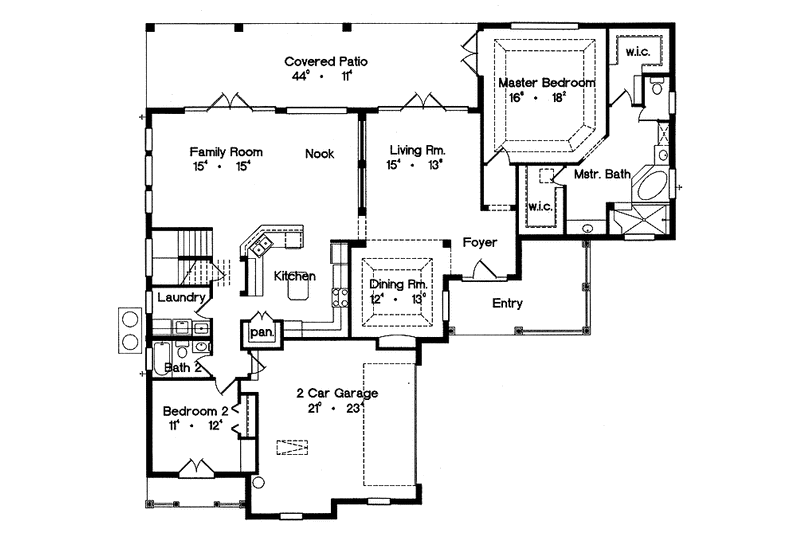 Home Plan - Floor Plan - Main Floor for Country House Plan #417-741 - 4 bed, 4 bath
