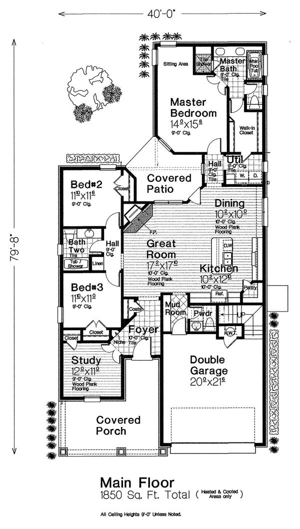 Home Plan - Craftsman Floor Plan - Main Floor Plan #310-1317