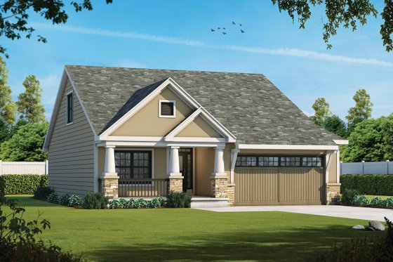 Exterior - Front Elevation 4 for Cottage House Plan #20-2413 - 4 bed, 3 bath