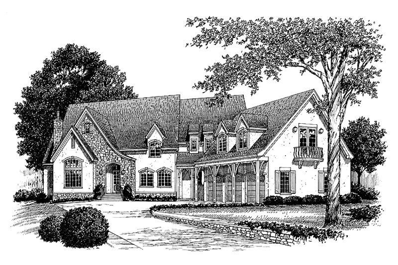 Dream House Plan - Exterior - Front Elevation 3 for Country House Plan #453-244 - 6 bed, 6 bath