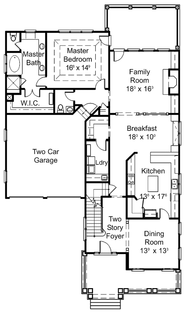 House Design - Classical Floor Plan - Main Floor Plan #429-307