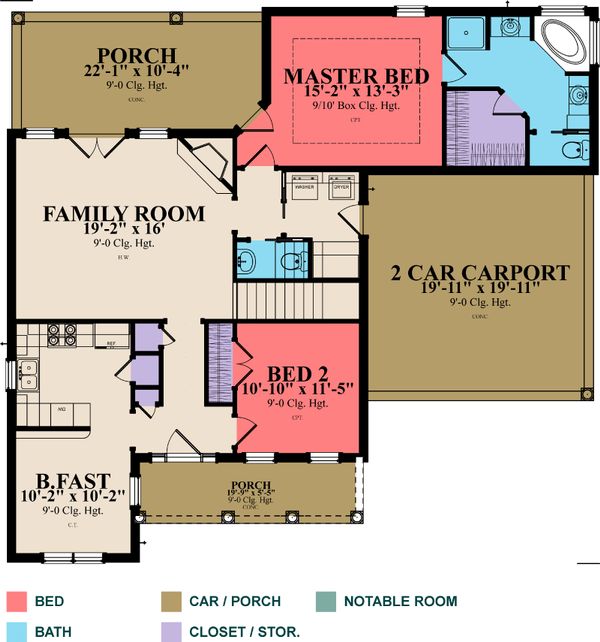 House Design - Country Floor Plan - Main Floor Plan #63-279