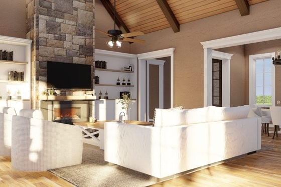 Interior - Family Room 2 for European House Plan #17-3416 - 4 bed, 4.5 bath