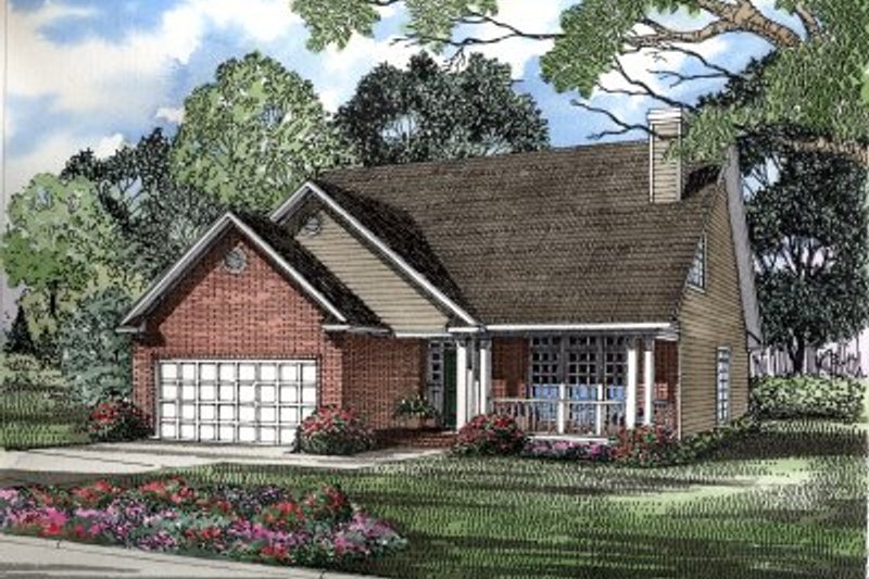 Architectural House Design - Traditional Exterior - Front Elevation Plan #17-249