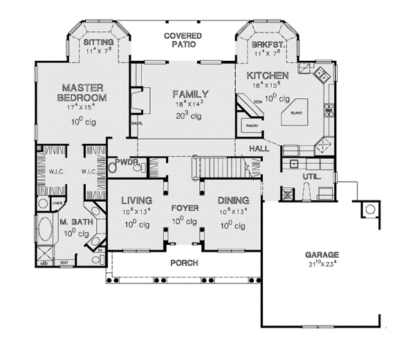 House Plan Design - Mediterranean Floor Plan - Main Floor Plan #472-242