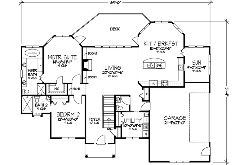 Dream House Plan - Floor Plan - Main Floor for Traditional House Plan #320-1430 - 4 bed, 3.5 bath