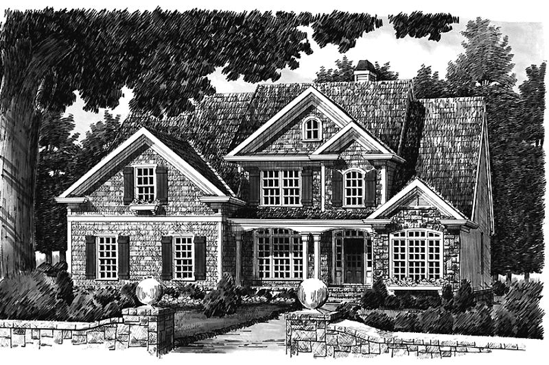 Home Plan - Exterior - Front Elevation 4 for European House Plan #927-646 - 4 bed, 2.5 bath