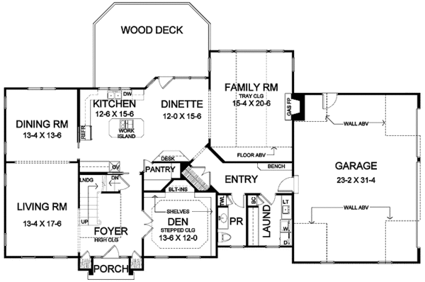 Home Plan - Classical Floor Plan - Main Floor Plan #328-442
