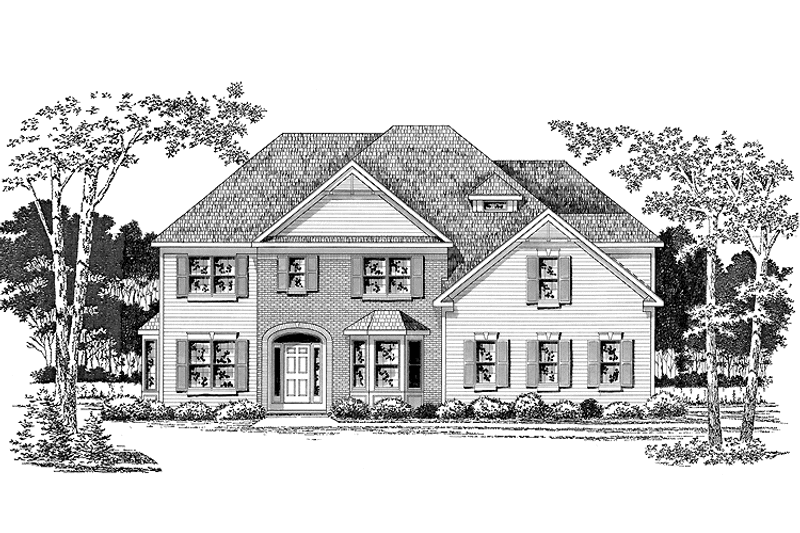 Home Plan - Exterior - Front Elevation 3 for Classical House Plan #328-408 - 4 bed, 3.5 bath