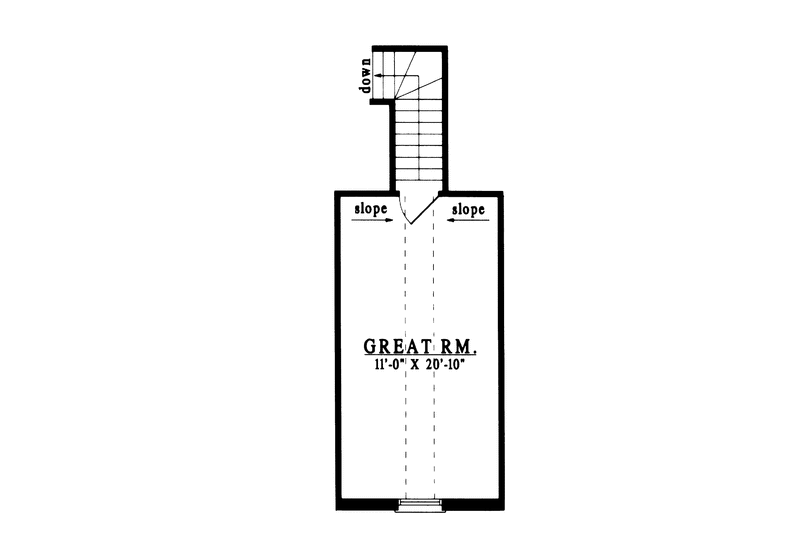 House Plan Design - Floor Plan - Upper Floor for Country House Plan #42-542 - 3 bed, 2 bath