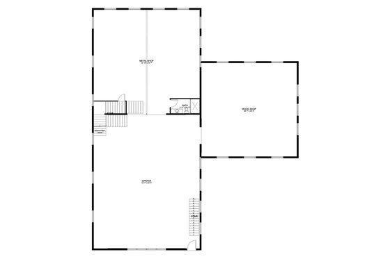 Floor Plan - Main Floor for Farmhouse House Plan #1060-80, 3 bath