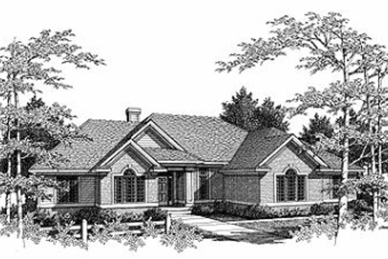 Dream House Plan - Traditional Exterior - Front Elevation Plan #70-393