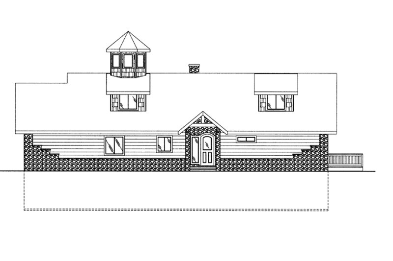 House Blueprint - Exterior - Front Elevation for Colonial House Plan #117-845 - 6 bed, 3 bath