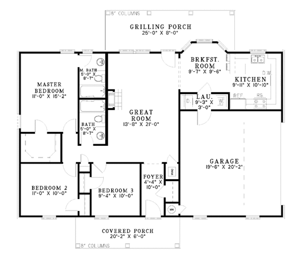 Ranch Floor Plan - Main Floor Plan #17-2839