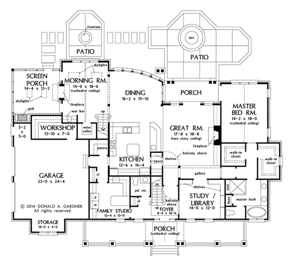 Farmhouse Floor Plan - Main Floor Plan #929-1000