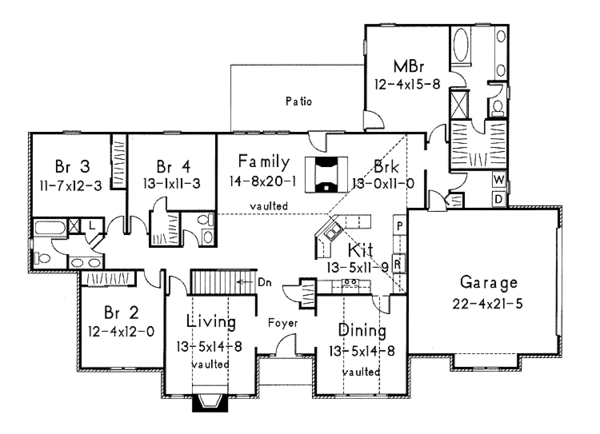 Home Plan - Ranch Floor Plan - Main Floor Plan #57-627