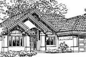 Adobe / Southwestern Exterior - Front Elevation Plan #1-315