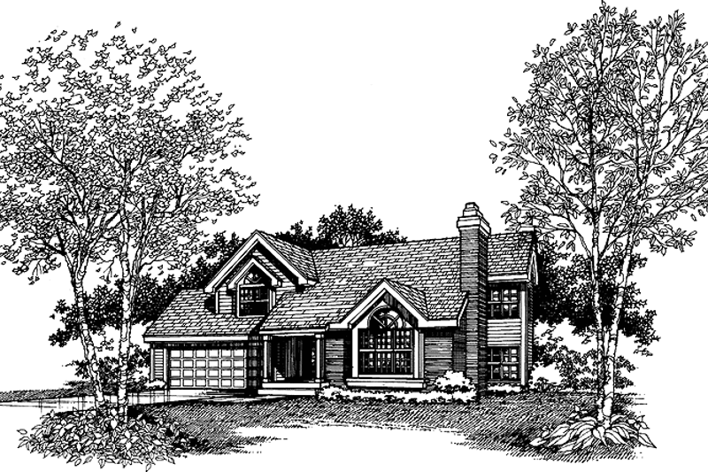 Home Plan - Traditional Exterior - Front Elevation Plan #320-591