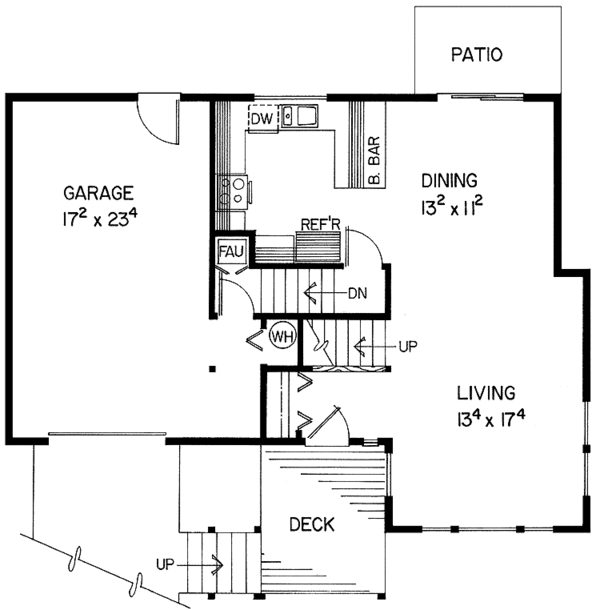 House Blueprint - Contemporary Floor Plan - Main Floor Plan #60-886
