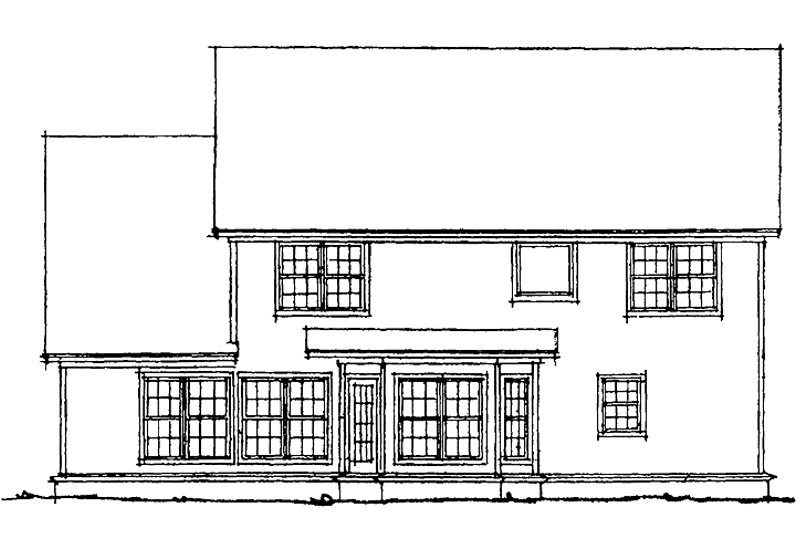 Dream House Plan - Exterior - Rear Elevation for Classical House Plan #513-2097 - 4 bed, 3 bath