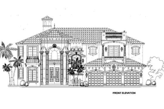 Exterior - Other Elevation for Mediterranean House Plan #420-191 - 6 bed, 7.5 bath