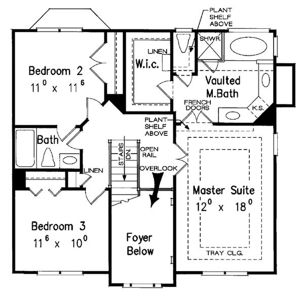 Dream House Plan - Country Floor Plan - Upper Floor Plan #927-331