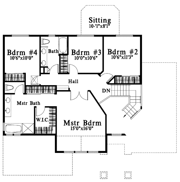 Traditional Style House Plan - 4 Beds 2.5 Baths 2292 Sq/Ft Plan #78-169 ...