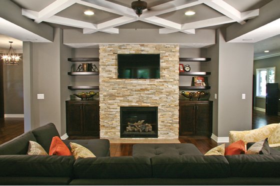 Interior - Family Room 1 for Prairie House Plan #928-248 - 5 bed, 3.5 bath
