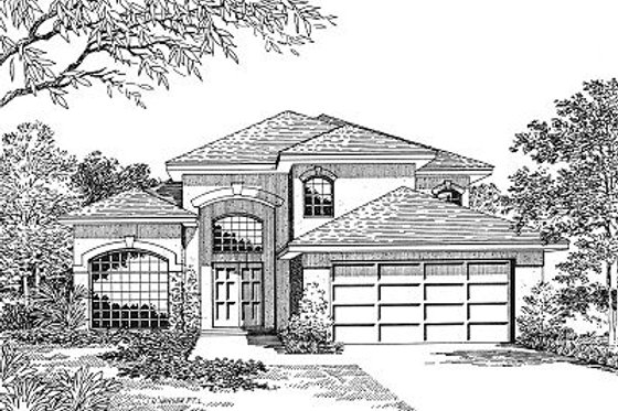 Exterior - Front Elevation for Modern House Plan #417-212 - 4 bed, 2.5 bath