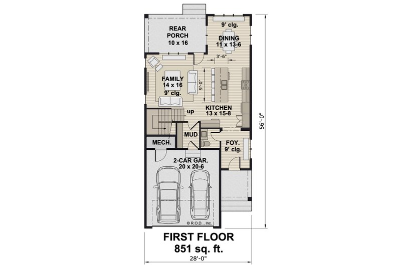 Craftsman Style House Plan - 3 Beds 2.5 Baths 1776 Sq/Ft Plan #51-1469 ...