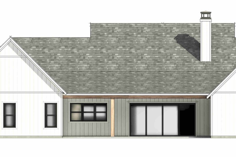 Architectural House Design - Exterior - Rear Elevation 1 for Farmhouse House Plan #1096-156 - 5 bed, 4.5 bath