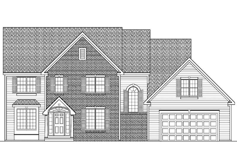 Home Plan - Exterior - Front Elevation 3 for Traditional House Plan #328-330 - 4 bed, 4 bath