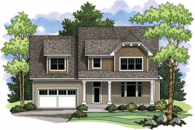 Dream House Plan - Craftsman Exterior - Front Elevation Plan #51-964