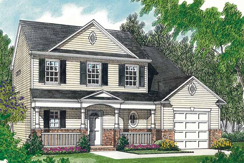 Home Plan - Country Exterior - Front Elevation Plan #453-385