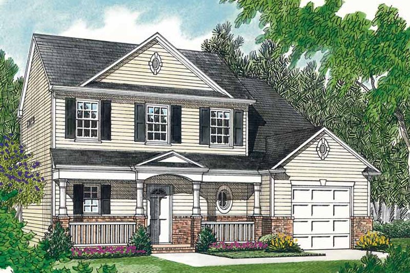 Dream House Plan - Country Exterior - Front Elevation Plan #453-385