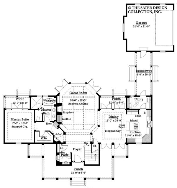 Architectural House Design - Victorian Floor Plan - Main Floor Plan #930-213
