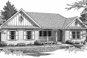 Home Plan - Country Exterior - Front Elevation Plan #1037-3