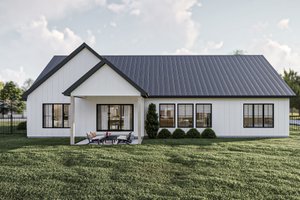 Exterior - Rear Elevation for Modern House Plan #455-643 - 3 bed, 2 bath