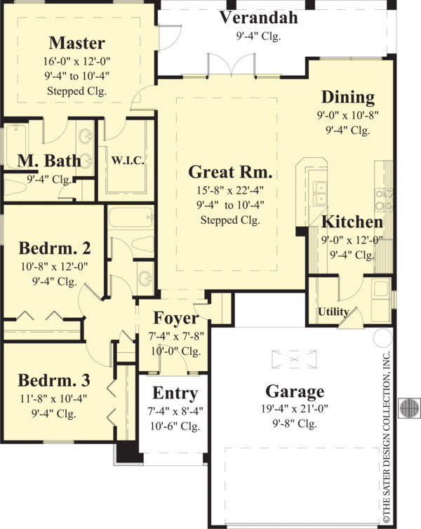 House Plan Design - Ranch Floor Plan - Main Floor Plan #930-485