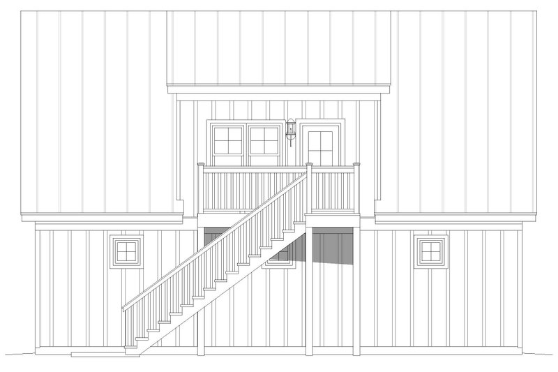 Dream House Plan - Exterior - Rear Elevation for Country House Plan #932-91 - 1 bed, 1 bath