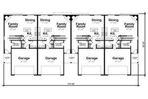 Floor Plan - Main Floor for Traditional House Plan #20-2382 - 12 bed, 2.5 bath