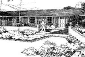 Ranch Exterior - Front Elevation Plan #303-299